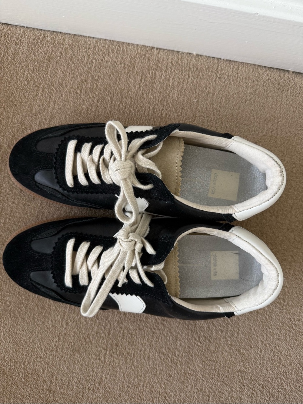 Dolce Vita Black and White Women's Sneakers - Picture 3 of 6